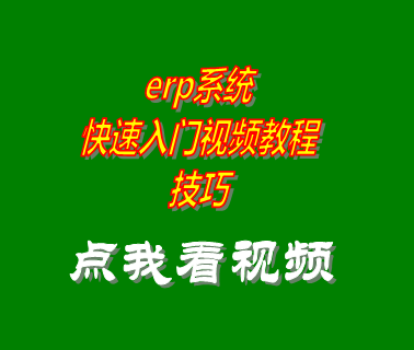 erp系統快速入門(mén)視頻教程